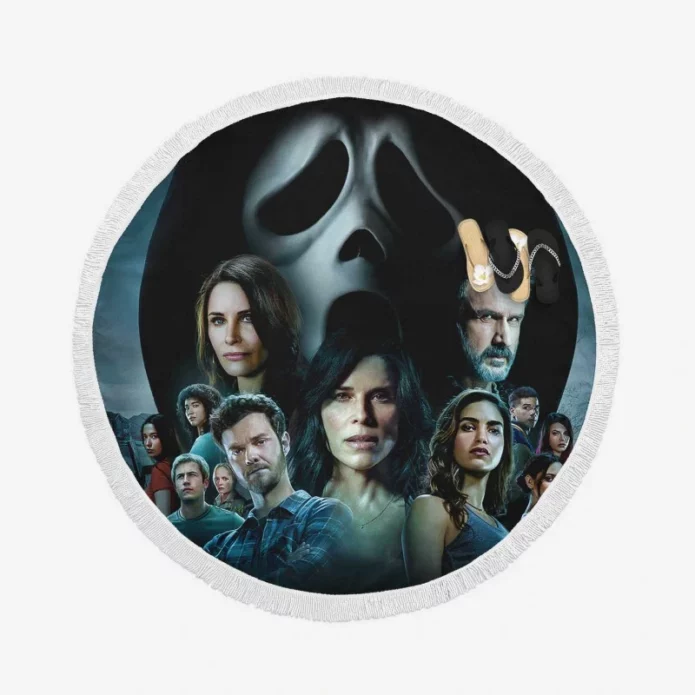 Scream Movie Horror Round Beach Towel