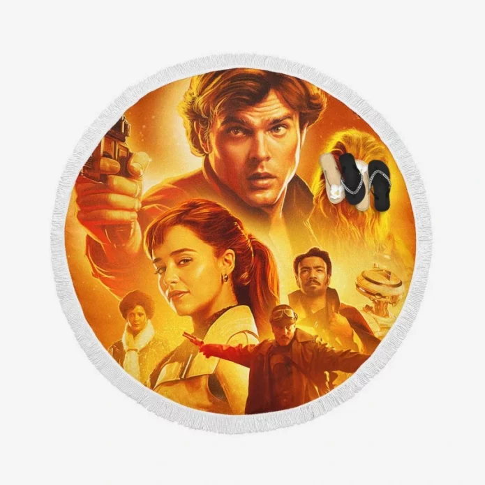 Solo A Star Wars Story Movie Round Beach Towel