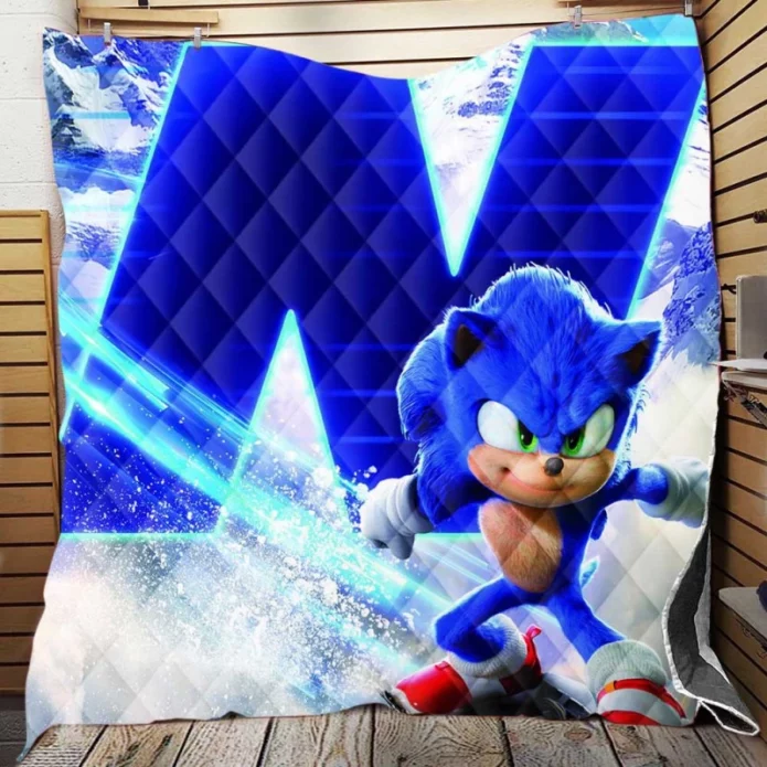Sonic the Hedgehog 2 Kids Movie Quilt Blanket