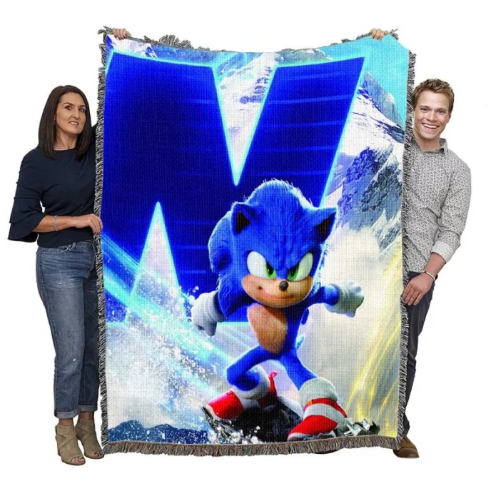 Sonic the Hedgehog 2 Kids Movie Woven Blanket