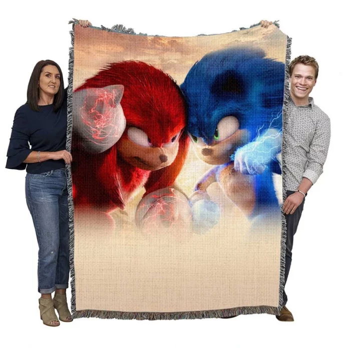 Sonic the Hedgehog 2 Movie Knuckles the Echidna Woven Blanket