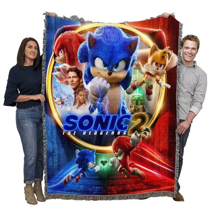 Sonic the Hedgehog 2 Movie Woven Blanket
