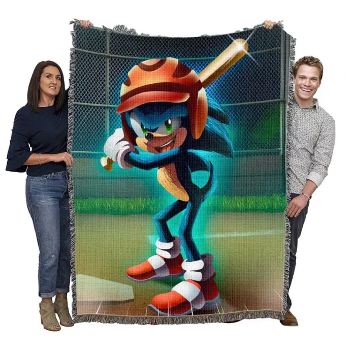 Sonic the Hedgehog Movie Baseball Woven Blanket