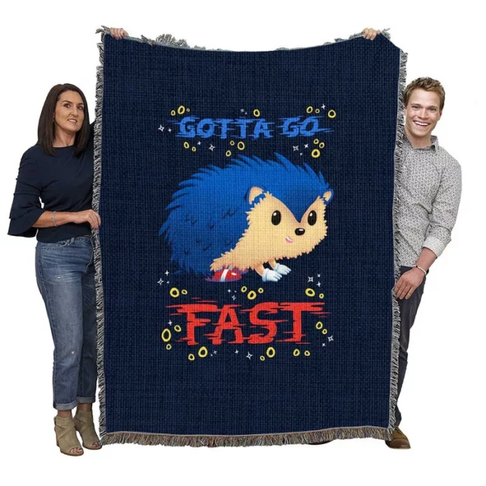 Sonic the Hedgehog Movie Gotta go Fast Woven Blanket