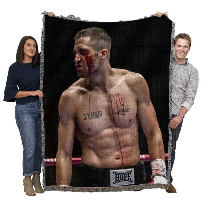Southpaw Movie Jake Gyllenhaal Woven Blanket