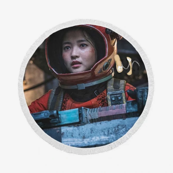 Space Sweepers Movie Kim Tae-ri Captain Jang Round Beach Towel