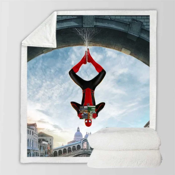 Spider-Man Far From Home Film Super Hero Teen Sherpa Fleece Blanket