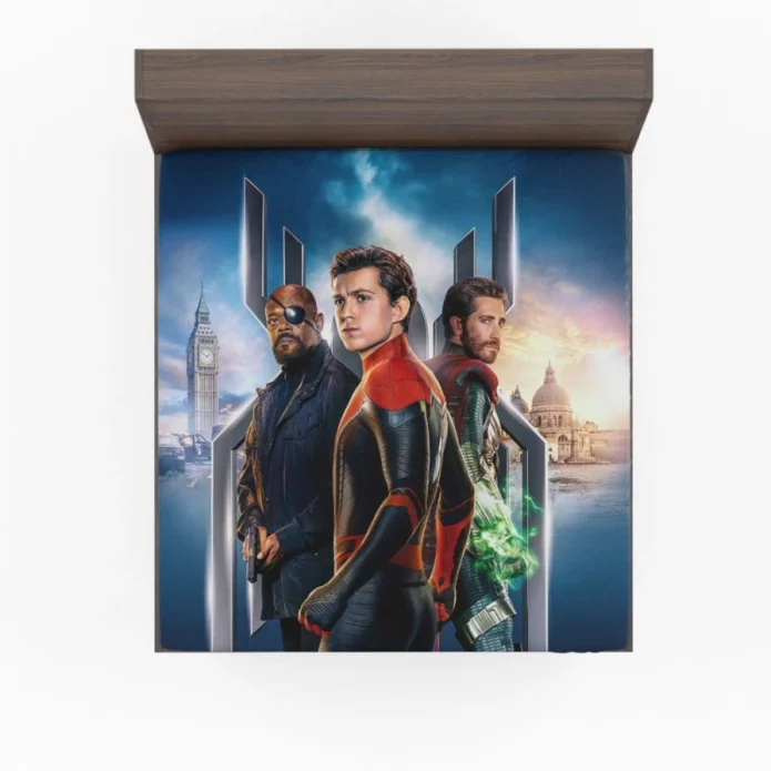 Spider-Man Far From Home Movie Mysterio Nick Fury Fitted Sheet
