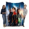 Spider-Man Far From Home Movie Mysterio Nick Fury Woven Blanket