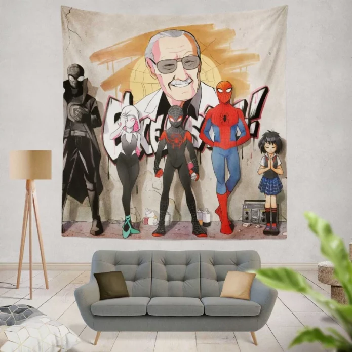 Spider-Man Into The Spider-Verse Movie Wall Hanging Tapestry