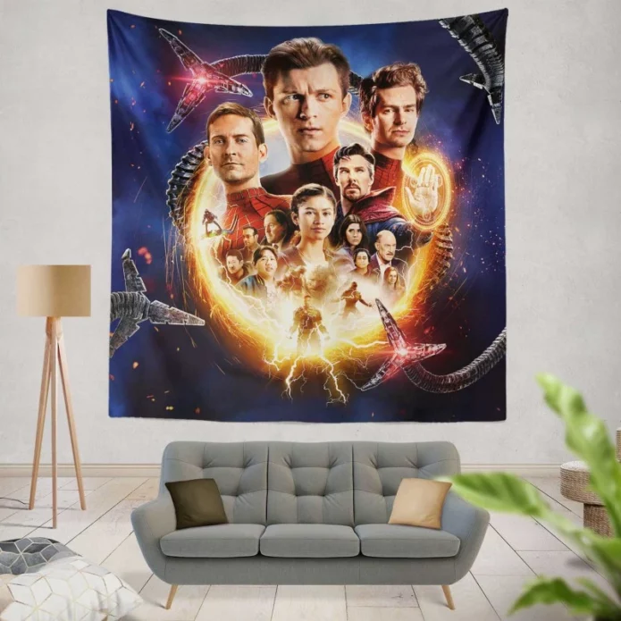 Spider-Man No Way Home Movie Wall Hanging Tapestry