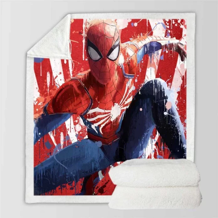 Spider-Man PS4 Marvel Sherpa Fleece Blanket