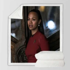 Star Trek Beyond Movie Nyota Uhura Zoe Saldana Sherpa Fleece Blanket
