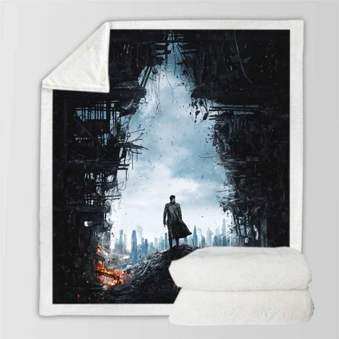 Star Trek Into Darkness Movie Khan Noonien Singh Sherpa Fleece Blanket