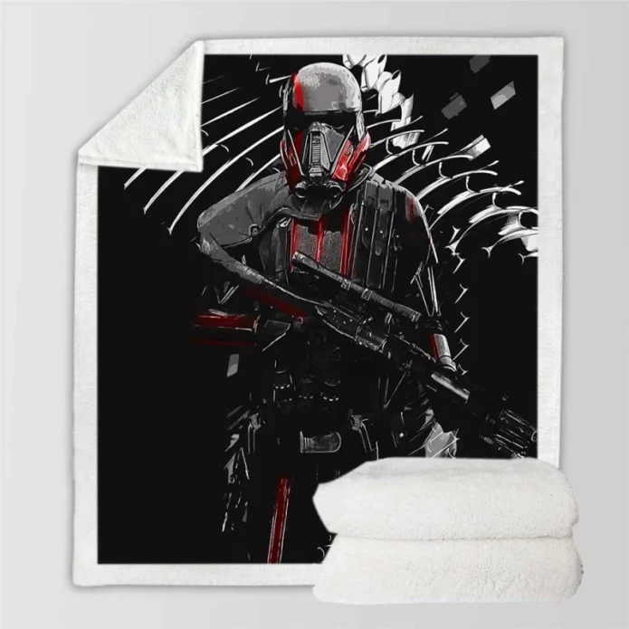 Star Wars Episode VII The Force Awakens Movie Shadow Trooper Sherpa Fleece Blanket