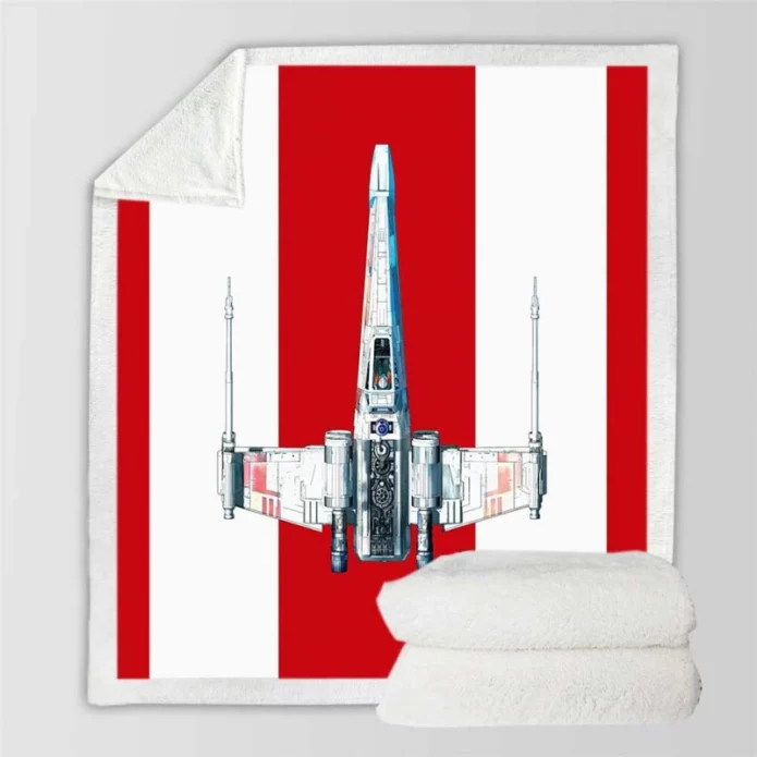 Star Wars Movie X-wing Starfighter Sherpa Fleece Blanket