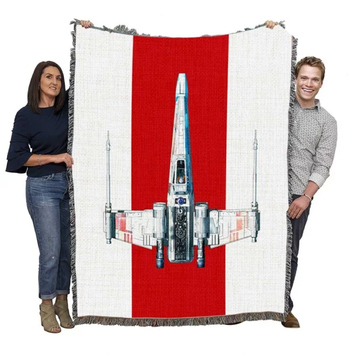 Star Wars Movie X-wing Starfighter Woven Blanket
