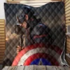 Steve Rogers as Captain America in Avengers Endgame Movie Quilt Blanket