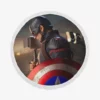 Steve Rogers as Captain America in Avengers Endgame Movie Round Beach Towel