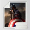 Steve Rogers as Captain America in Avengers Endgame Movie Sherpa Fleece Blanket