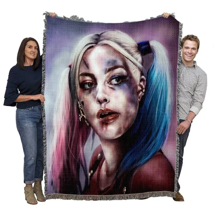 Suicide Squad Movie Harley Quinn Woven Blanket