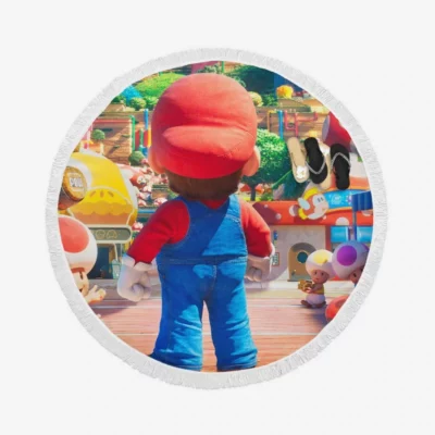 Super Mario Bros Movie Round Beach Towel