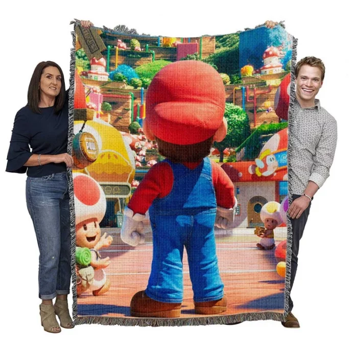 Super Mario Bros Movie Woven Blanket