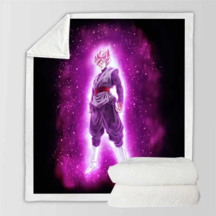 Super Saiyan Rose Goku Black Dragon Ball Super Sherpa Fleece Blanket