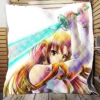 Sword Art Anime Girl Quilt Blanket