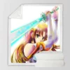 Sword Art Anime Girl Sherpa Fleece Blanket