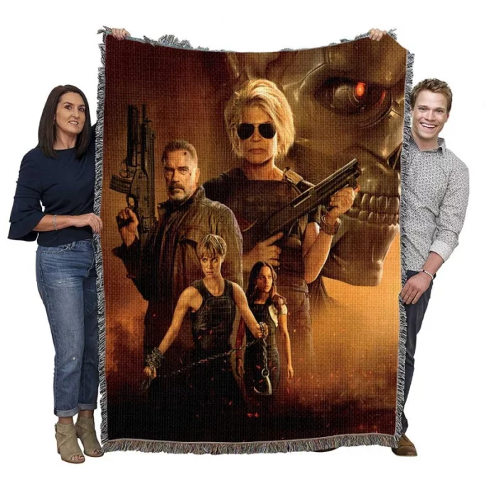 Terminator Dark Fate Movie Arnold Schwarzenegger Woven Blanket