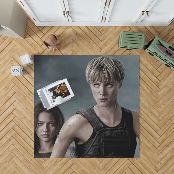 Terminator Dark Fate Movie Grace Mackenzie Davis Natalia Reyes Rug