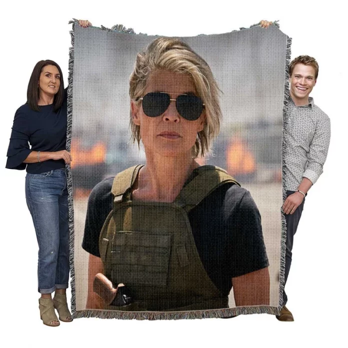 Terminator Dark Fate Movie Sarah Connor Woven Blanket