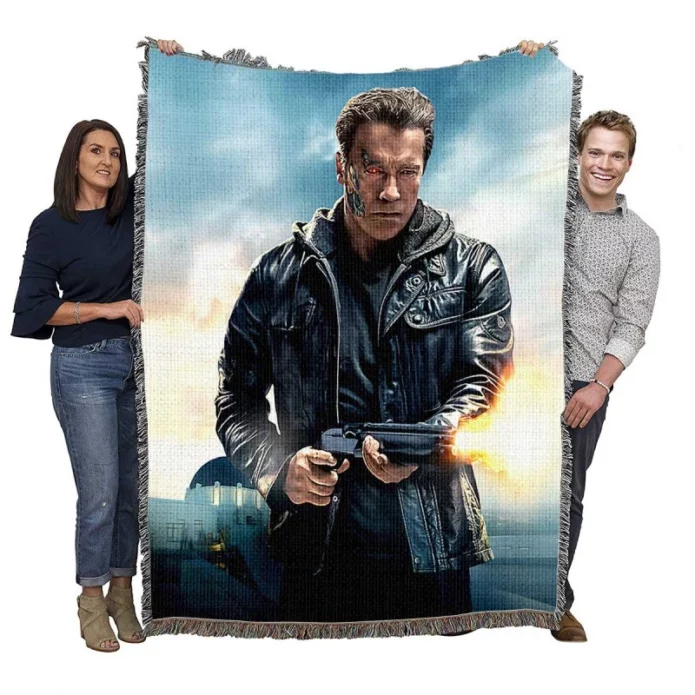 Terminator Genisys Movie Arnold Schwarzenegger Woven Blanket