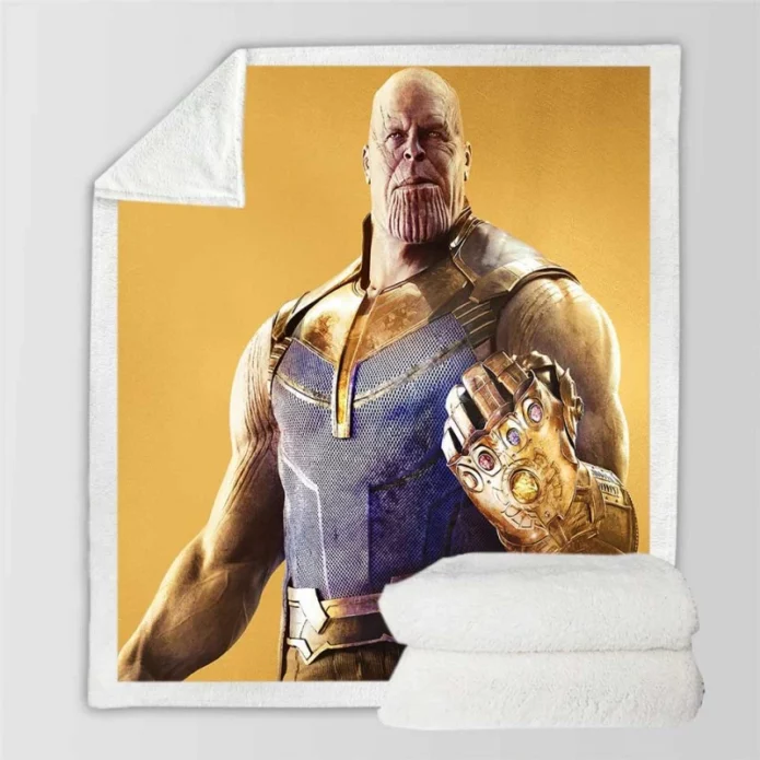 Thanos in Avengers Infinity War Movie Sherpa Fleece Blanket