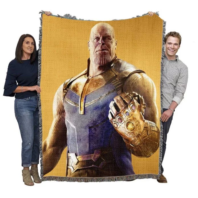 Thanos in Avengers Infinity War Movie Woven Blanket