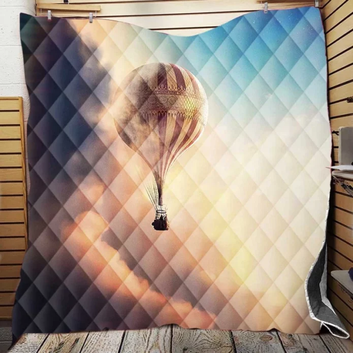 The Aeronauts Movie Hot Air Balloon Quilt Blanket