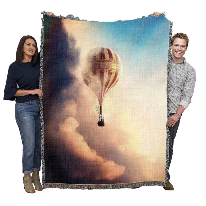 The Aeronauts Movie Hot Air Balloon Woven Blanket