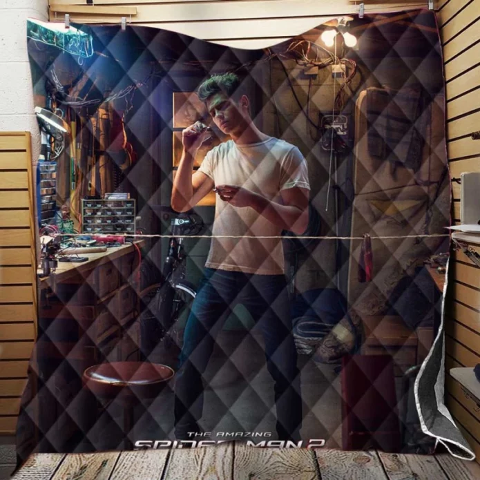 The Amazing Spider-Man 2 Movie Andrew Garfield Quilt Blanket