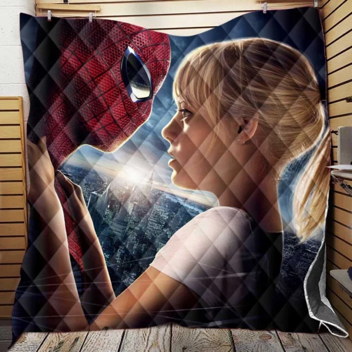 The Amazing Spider-Man Movie Gwen Stacy Quilt Blanket