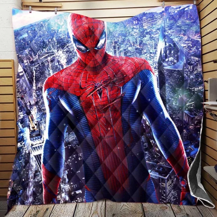 The Amazing Spider-man Poster enhanced Movie Quilt Blanket