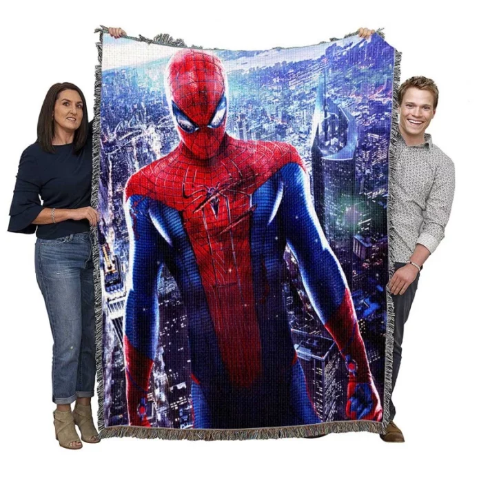 The Amazing Spider-man Poster enhanced Movie Woven Blanket