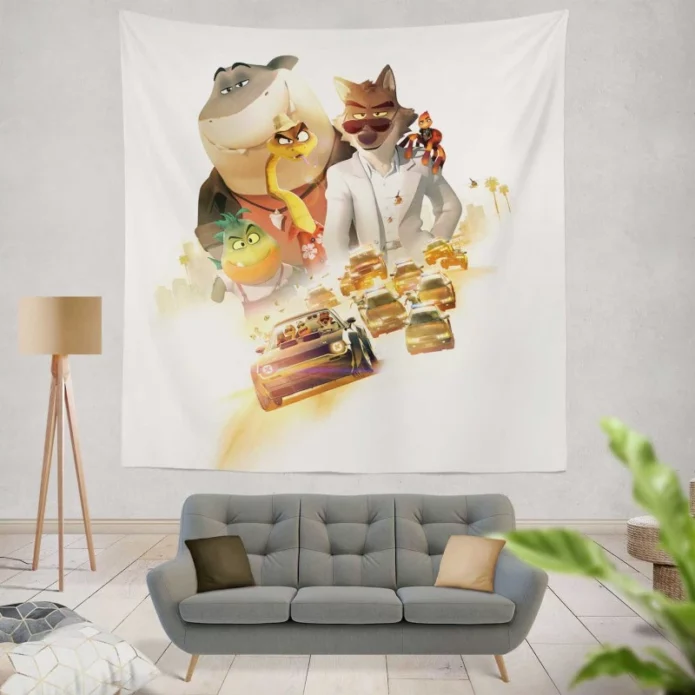 The Bad Guys Movie Wall Hanging Tapestry
