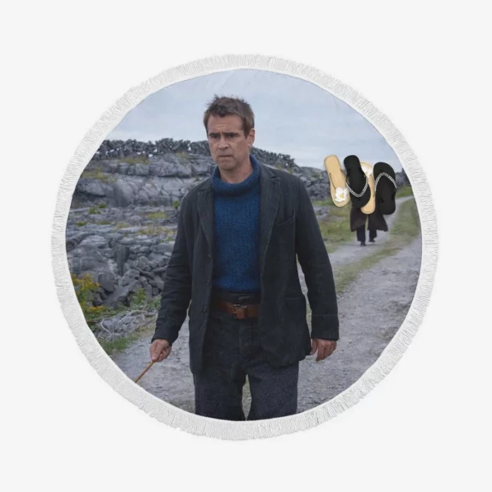 The Banshees of Inisherin Movie Colin Farrell Round Beach Towel