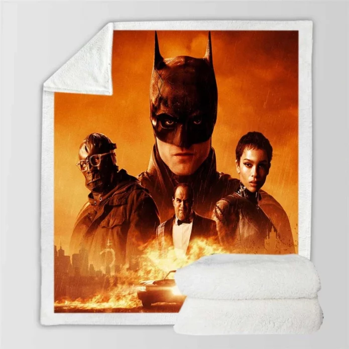 The Batman Movie Gotham City Sherpa Fleece Blanket