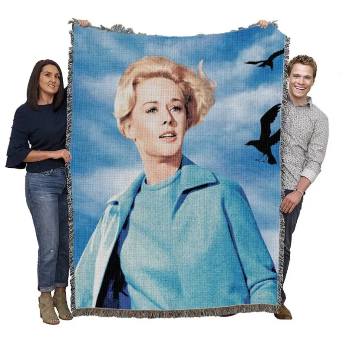 The Birds Movie Woven Blanket