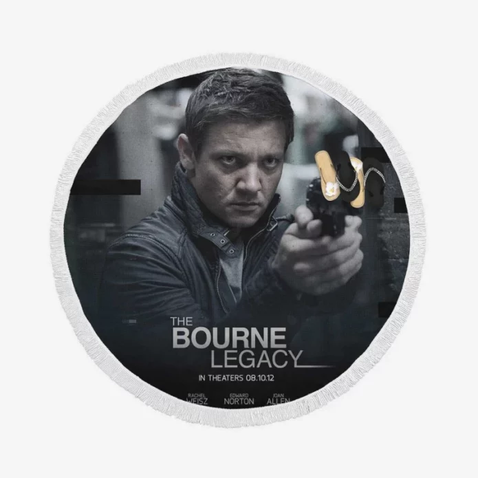 The Bourne Legacy Movie Jeremy Renner Round Beach Towel