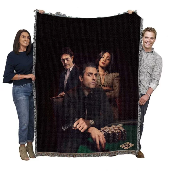 The Card Counter Movie Oscar Isaac Woven Blanket