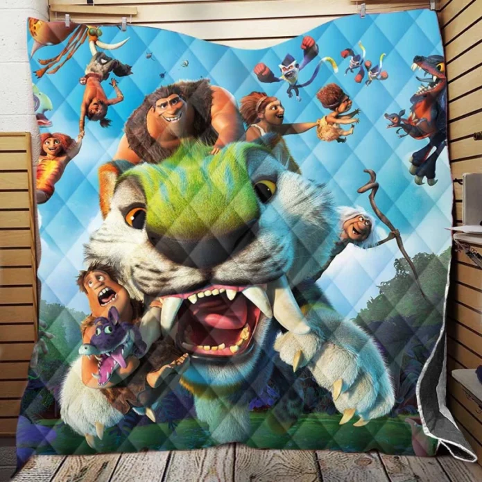 The Croods A New Age Movie Eep Guy Quilt Blanket
