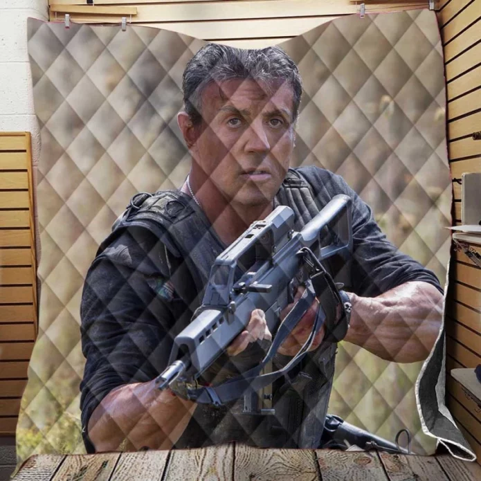 The Expendables 3 Movie Barney Ross Sylvester Stallone Quilt Blanket